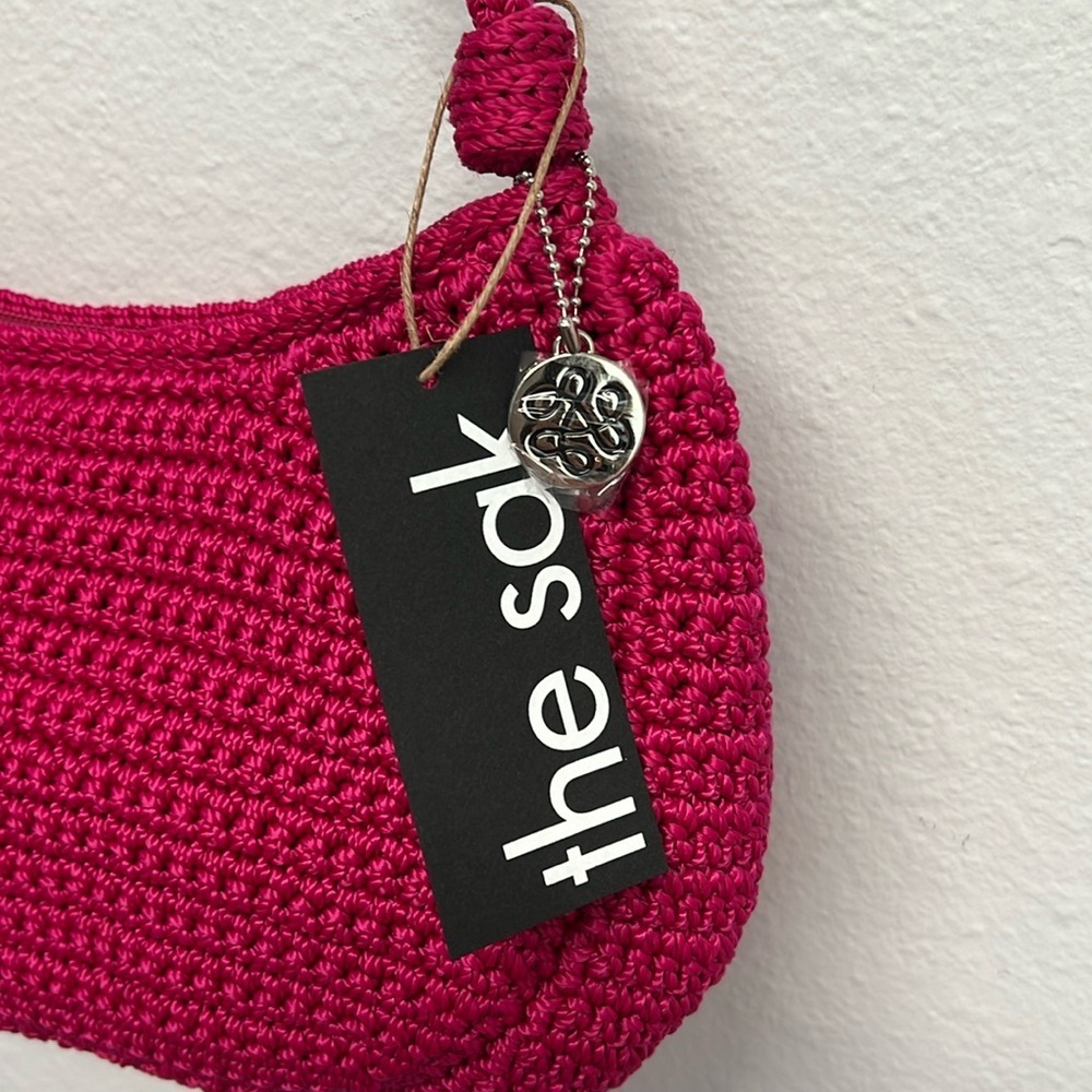 The Sak | Fusia Pink “Josie” Shoulder Bag w/ Fruit Charms 🍋🍉🍓 - Picture 3 of 12